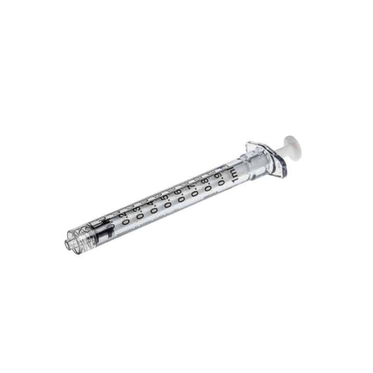 BD Plastipak Luer-Lock-Spritze 1ml - Einmalspritze mit klarem Zylinder und Luer-Lock-Anschluss - Med-Praxisbedarf