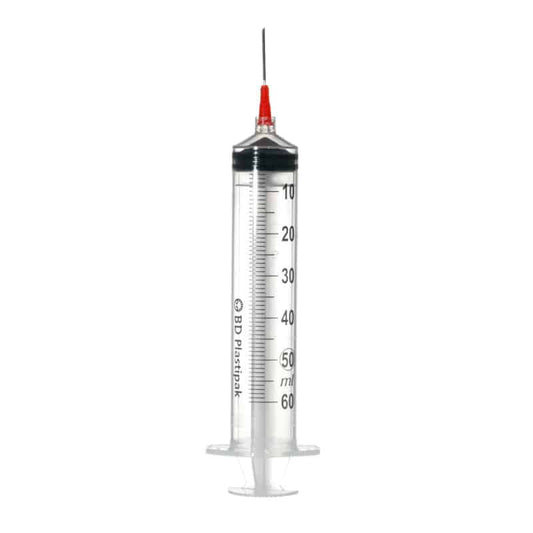 BD Plastipak Aufziehkanüle Spritze 50ml - großvolumige Perfusionsspritze mit Luer-Lok-Ansatz - Med-Praxisbedarf