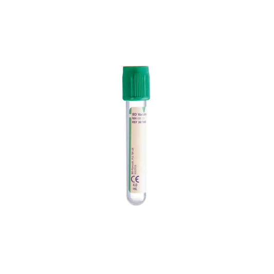 BD Vacutainer Heparinröhrchen für Plasma - mit Li-Heparin für klinische Chemie, grüner Verschluss - Med-Praxisbedarf