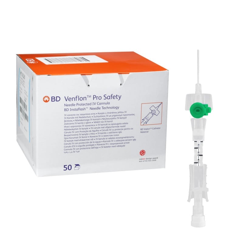 BD Venflon Pro Safety 26G Violett - dünner Venenkatheter mit Sicherheitsmechanismus - Med-Praxisbedarf