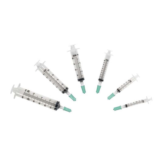 Texium Luer-Spritzen sterile Einweg-Spritzen - mit männlichem Luer-Anschluss und PushFit-Kappe - Med-Praxisbedarf
