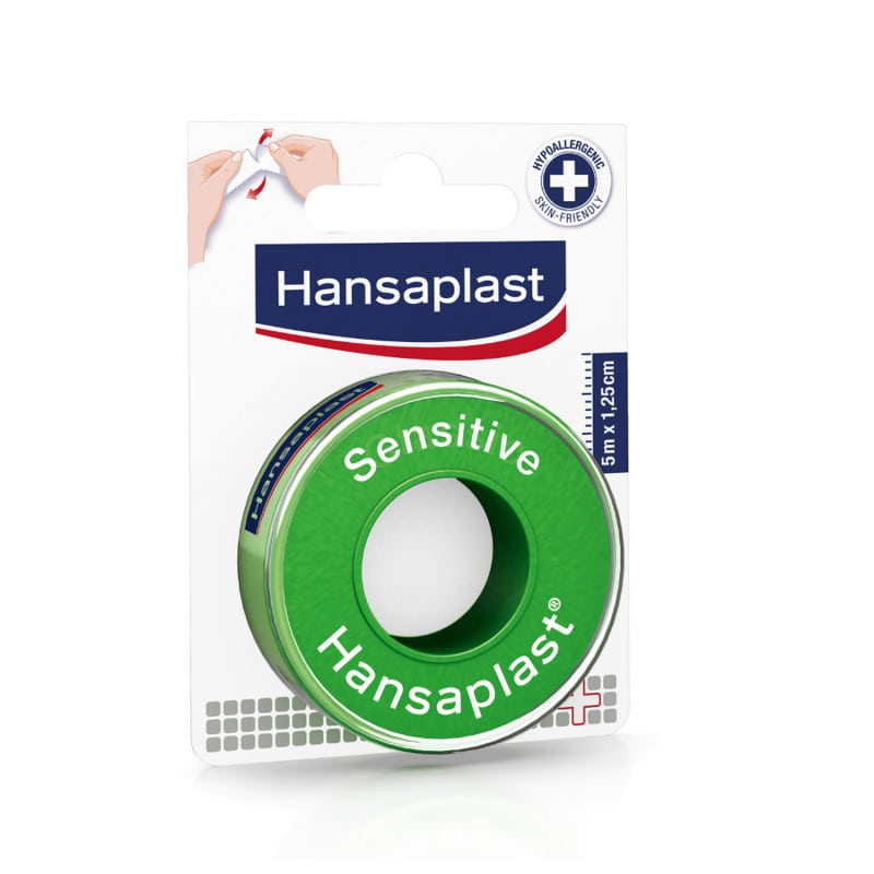 Hansaplast Fixierpflaster sensitive - für empfindliche Haut, hautfreundlicher Kleber, rollenweise - Med-Praxisbedarf