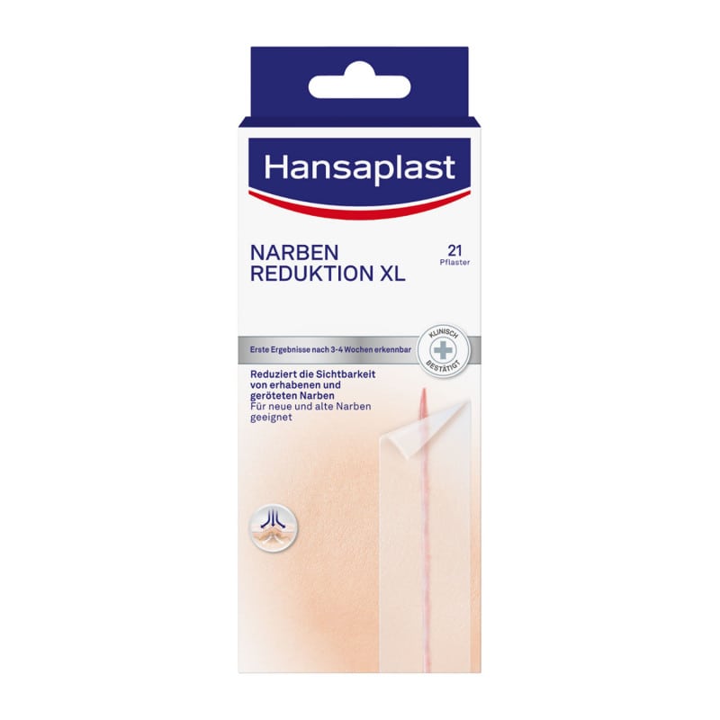 Hansaplast Narben Reduktion Silikonpflaster - sichtbare Ergebnisse nach 3-4 Wochen - Med-Praxisbedarf