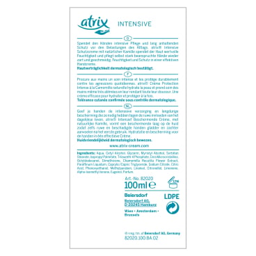 atrix Intensive Schutzcreme Tube - spezielle Pflegecreme für beanspruchte Hände - Med-Praxisbedarf