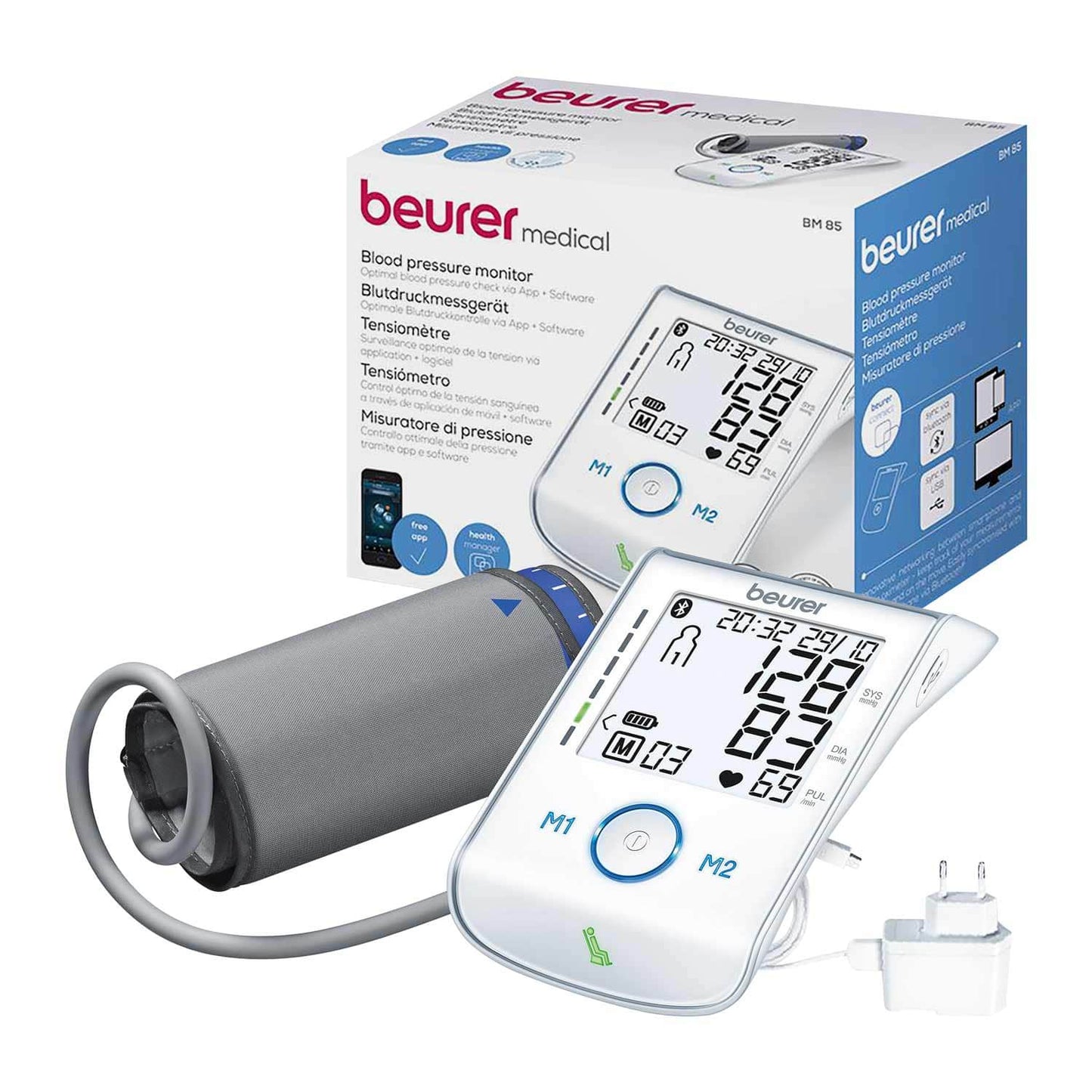 Beurer BM 85 BT Blutdruckmessgerät Display - Bedienung und Ablesen von systolischem und diastolischem Wert - Med-Praxisbedarf