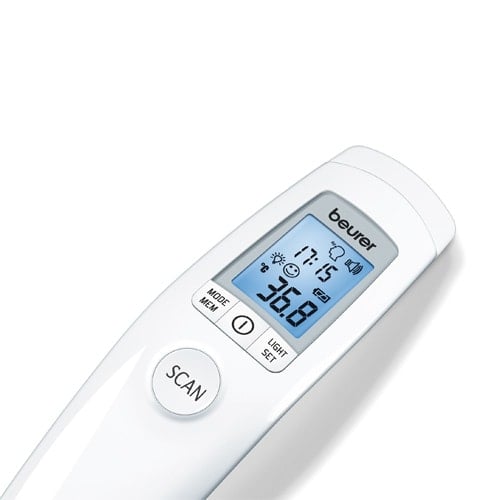 Beurer FT 90 Infrarot-Thermometer in der Hand - kompaktes Design und einfache Bedienung - Med-Praxisbedarf
