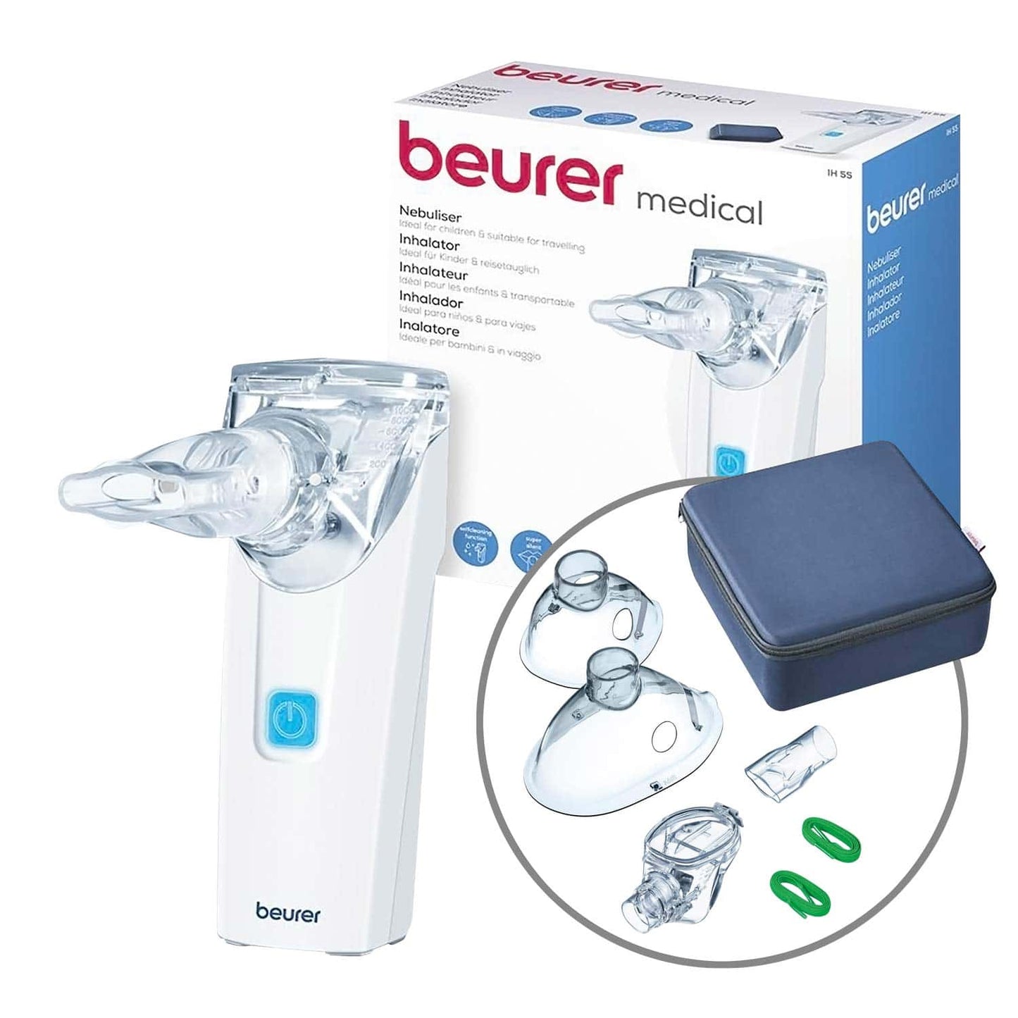Beurer IH 55 Inhalationsgerät mobil - Netz- und Batteriebetrieb mit 4xAA - Med-Praxisbedarf