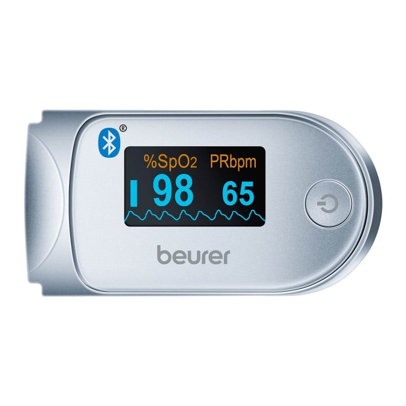 Beurer PO 60 Pulsoximeter mit Bluetooth - Fingerpulsoximeter 52x30x33 mm für arterielle Messung - Med-Praxisbedarf