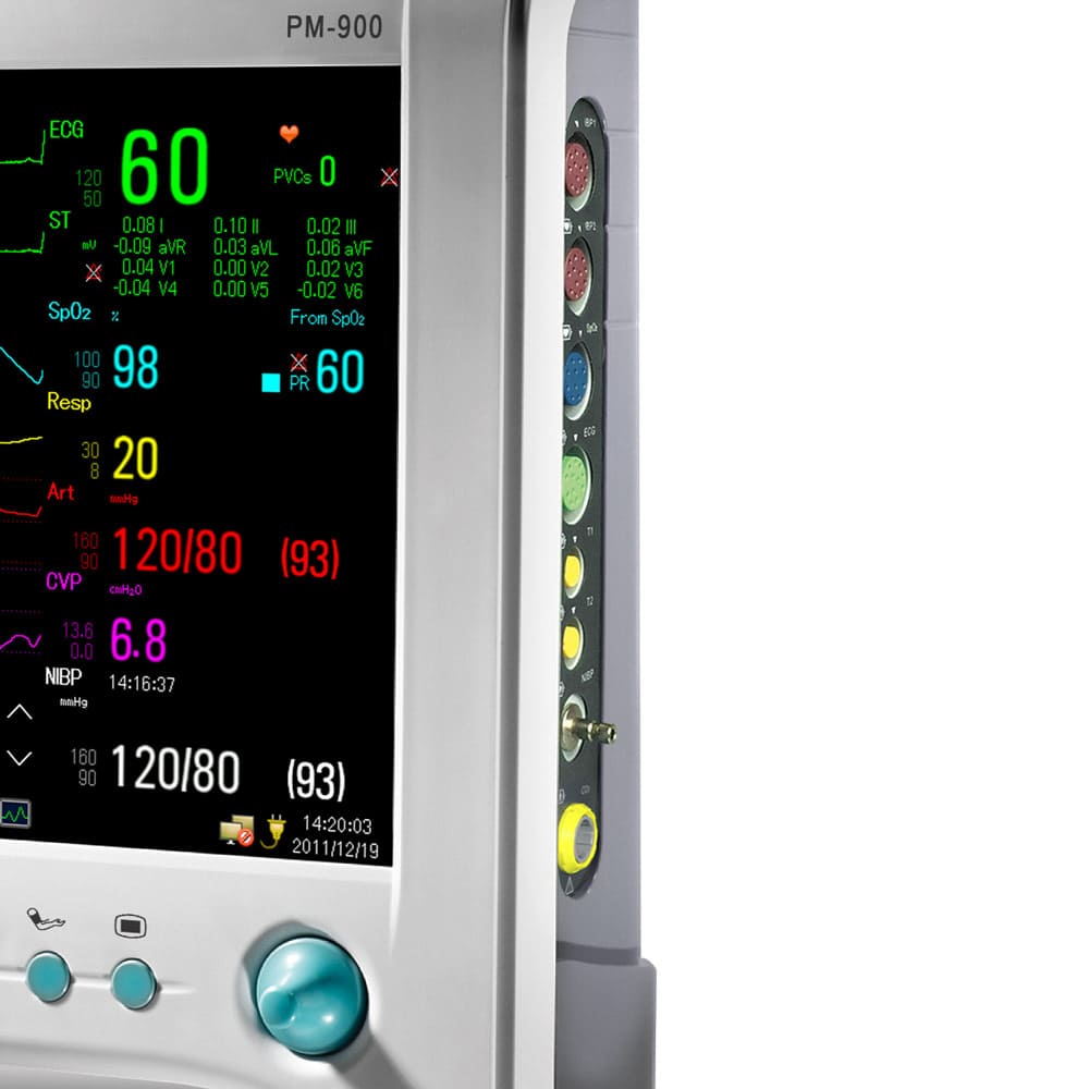 Biocare PM900 Monitor Frontansicht - klarer Touchscreen, kompaktes Design für die Patientenüberwachung - Med-Praxisbedarf