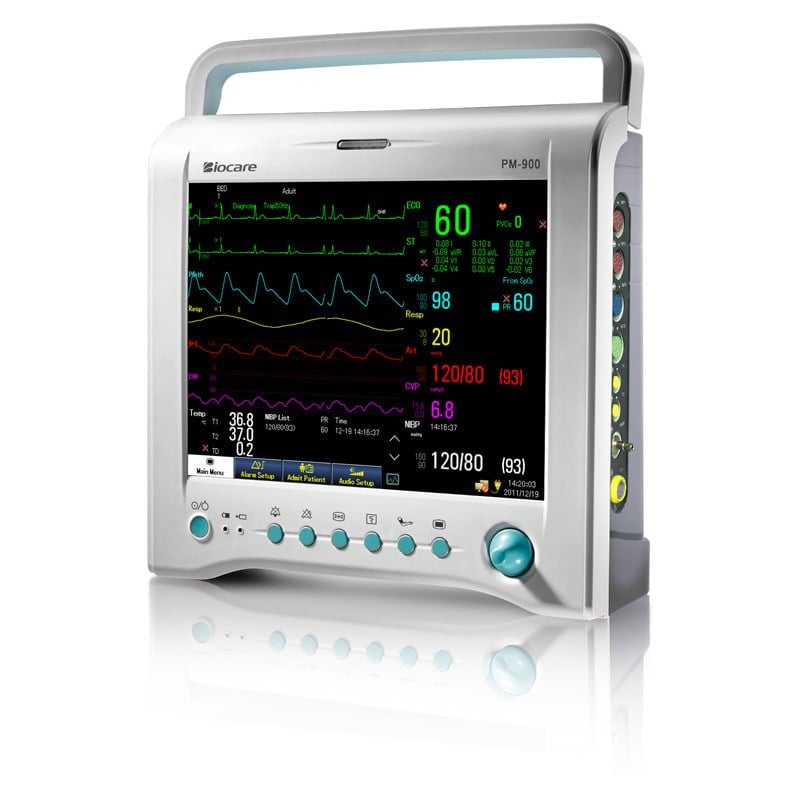 Tragbarer Patientenmonitor Biocare PM900 - mobiles Gerät für Intensiv- und Notfallmedizin - Med-Praxisbedarf
