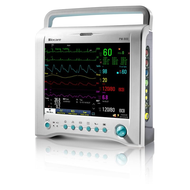 Biocare PM900 Patientenmonitor - EKG, Puls, Blutdruck und Sauerstoffsättigung - Med-Praxisbedarf