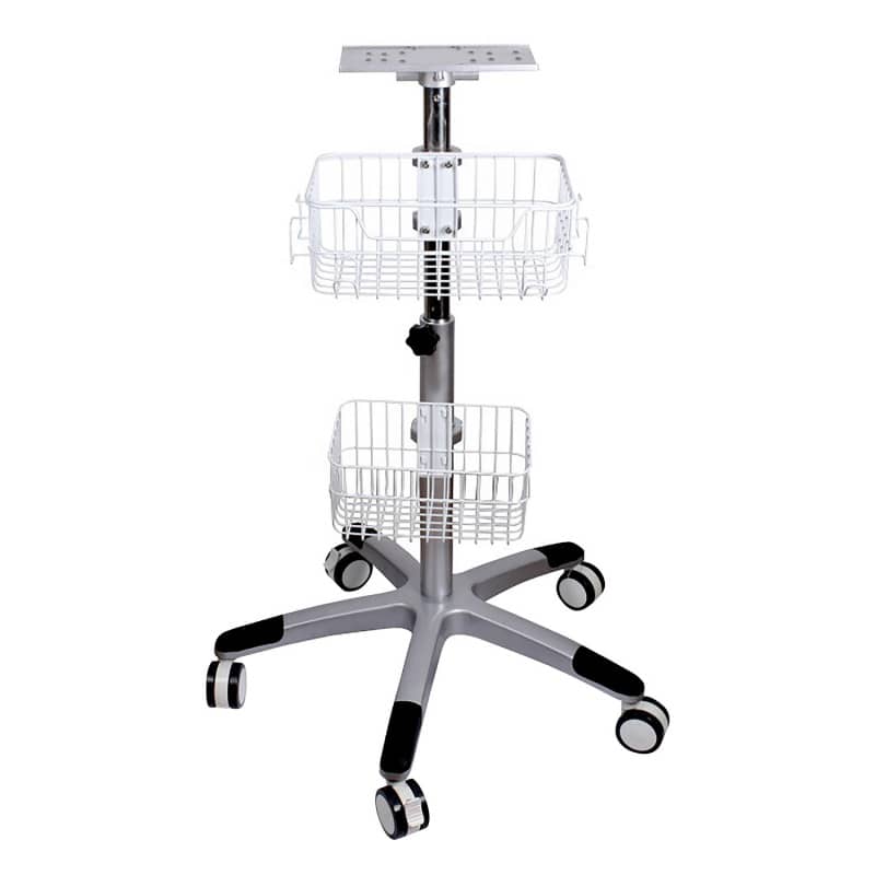 Biocare iM8 Rollstativ aus Edelstahl - mobiler Fahrwagen für Patientenmonitor, 900x700mm - Med-Praxisbedarf