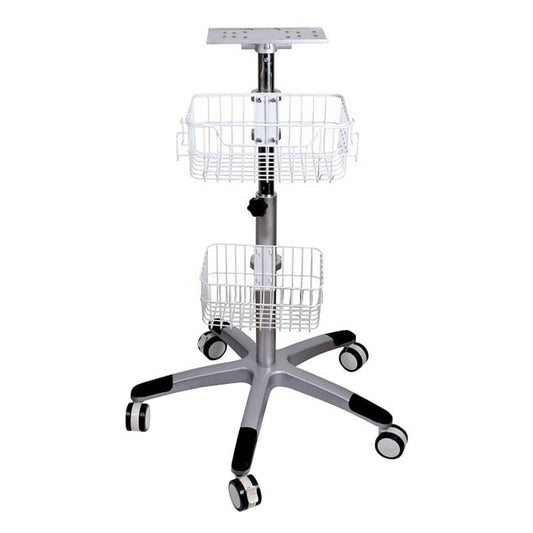 Biocare iM8 Rollstativ aus Edelstahl - mobiler Fahrwagen für Patientenmonitor, 900x700mm - Med-Praxisbedarf