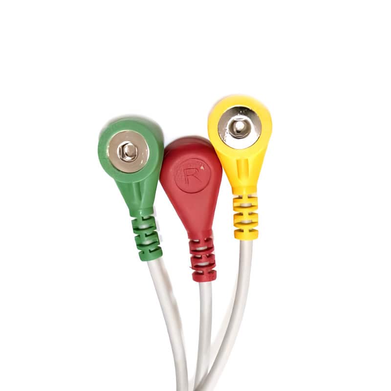 EKG Kabel Snapstyle Ausführung - wählbar für verschiedene Monitoranschlüsse, zuverlässig - Med-Praxisbedarf