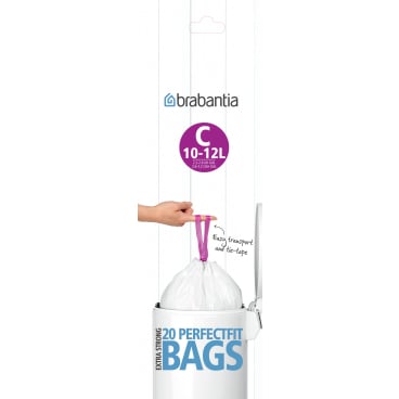 Passgenaue Müllbeutel 10-12 Liter Brabantia Serie C - für Küche und Büro - Med-Praxisbedarf