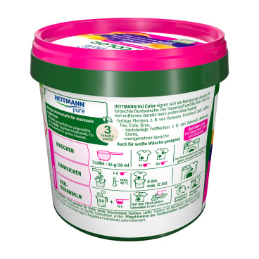 Fleckenlöser HEITMANN pure Oxi Color - biologisch abbaubar, für farbechte Textilien - Med-Praxisbedarf