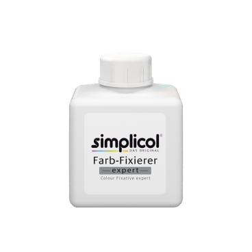 simplicol expert Farb-Fixierer - Flüssiger Fixierer für Textilfarbe, bindet Farbe ans Gewebe - Med-Praxisbedarf