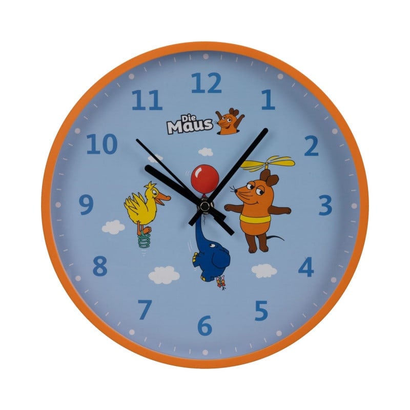 Wanduhr mit DieMaus Motiv - batteriebetrieben, für Praxis oder Wartezimmer - Med-Praxisbedarf