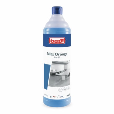 Buzil Allzweckreiniger Blitz-Orange G 482 Flasche - professioneller Reiniger für wasserbeständige Oberflächen - Med-Praxis...