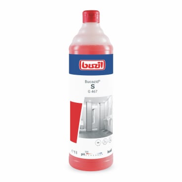 Sanitärreiniger Bucazid S G 467 - Säurebeständiger Profi-Reiniger, Gebindeaufdruck - Med-Praxisbedarf