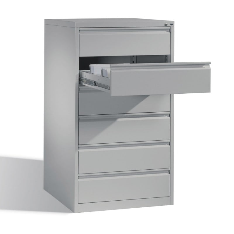 Karteikartenschrank Acurado Griffdetail - ergonomische Griffleiste zum einfachen Öffnen - Med-Praxisbedarf