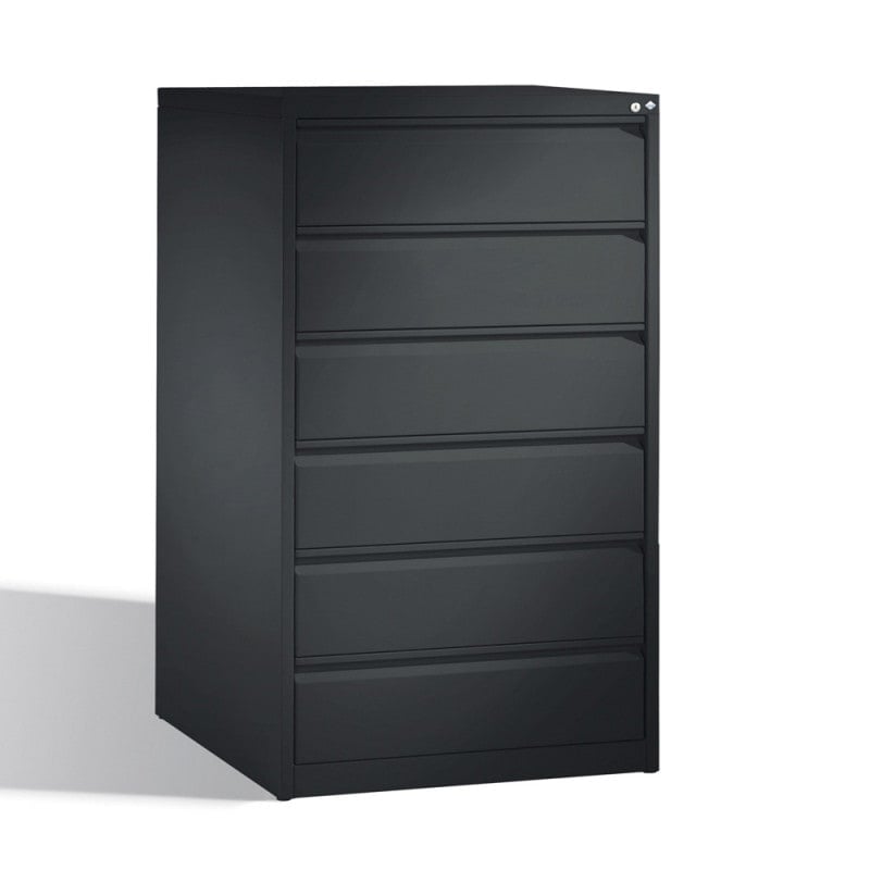 Karteikartenschrank Acurado mit Beschriftung - individuelle Schubladenetikettierung möglich - Med-Praxisbedarf