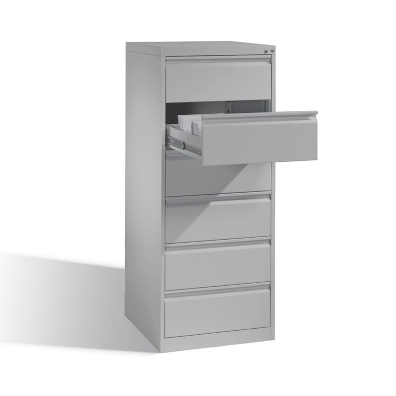 Karteikartenschrank Acurado DIN A5 quer - Archivierung mit voll ausziehbaren Schubladen, weiß - Med-Praxisbedarf
