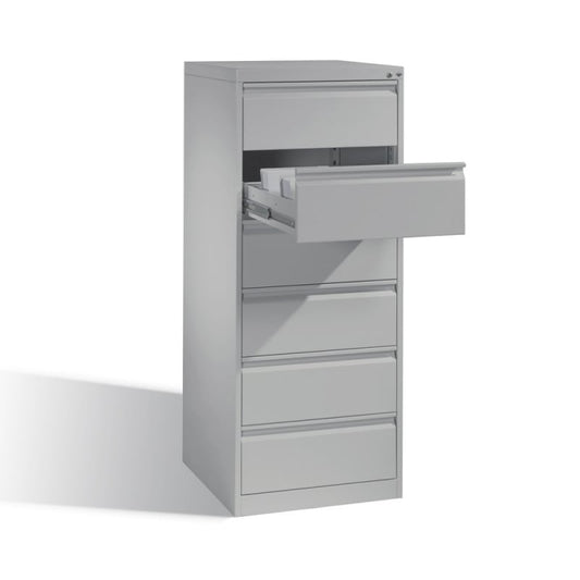 Karteikartenschrank Acurado DIN A5 quer - Archivierung mit voll ausziehbaren Schubladen, weiß - Med-Praxisbedarf