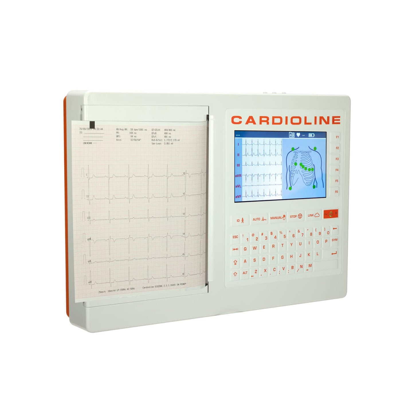 ECG200S 12-Kanal-EKG mit Display - Bedienoberfläche und Tasten des Cardioline EKG-Geräts - Med-Praxisbedarf