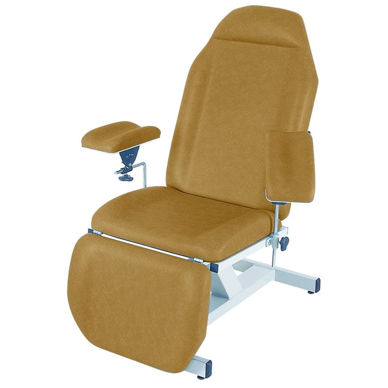 Ergonomischer Dialysestuhl von vorne - optimale Patientenlagerung für Eingriffe - Med-Praxisbedarf
