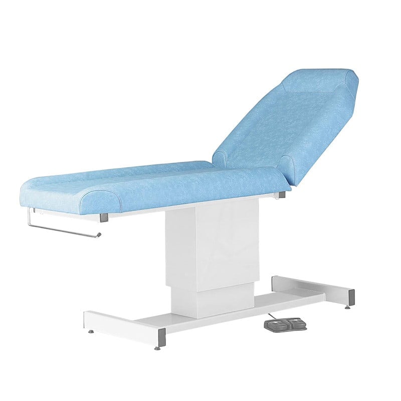 Komplette Comfort-Untersuchungsliege - in Behandlungsposition für Praxis oder Klinik - Med-Praxisbedarf