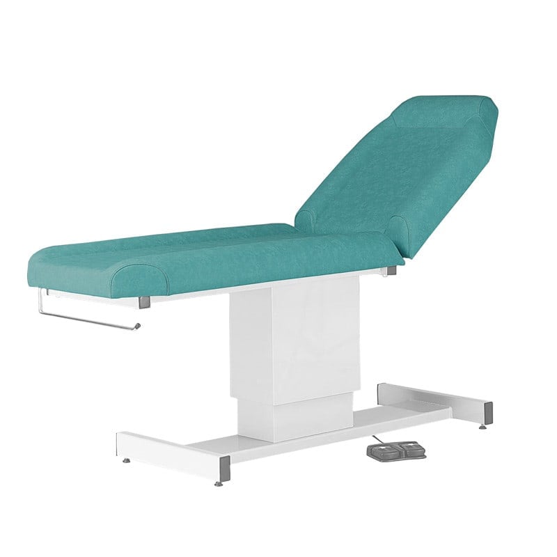 Detailansicht Comfort-Untersuchungsliege - zeigt die 8 cm dicke, geformte Polsterung - Med-Praxisbedarf