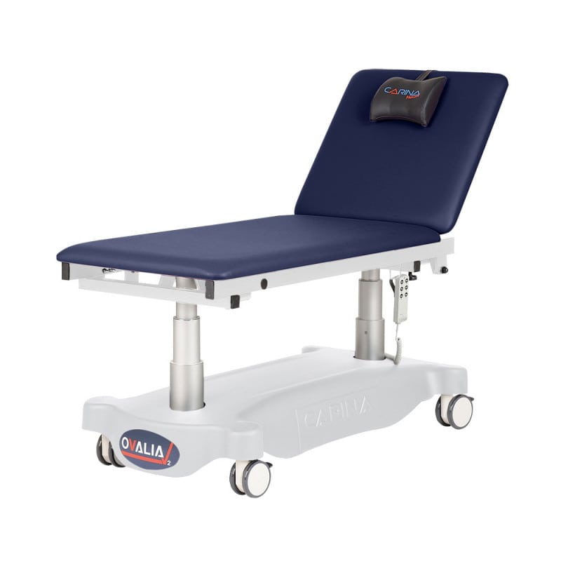 Detail der Design-Rollen an Liege - feststellbar, für sicheren Stand während Behandlung - Med-Praxisbedarf