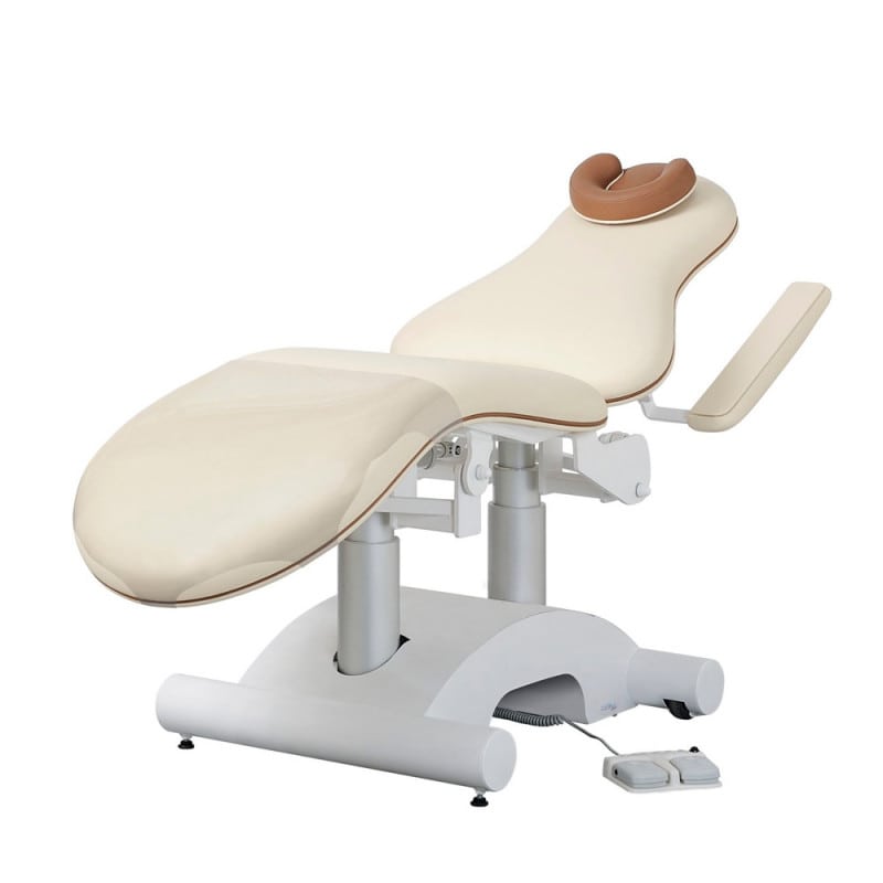 Kosmetik-Behandlungsstuhl Carina - höhenverstellbar mit Armlehnen und Kopfstütze - Med-Praxisbedarf