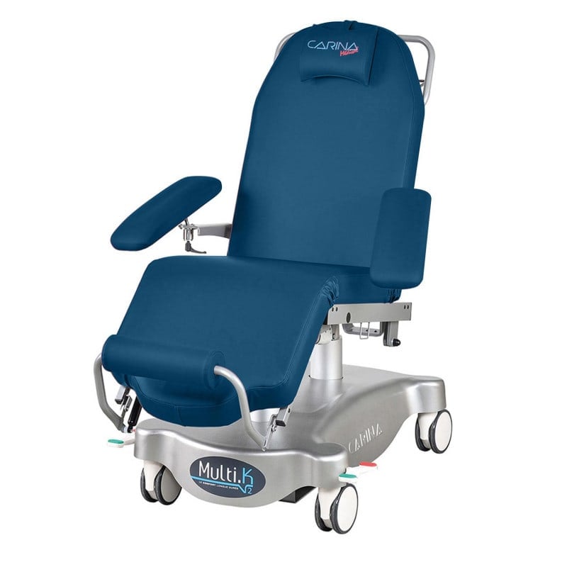 Multifunktionsstuhl von vorne - ergonomisches Design in anthrazit, hygienisch - Med-Praxisbedarf