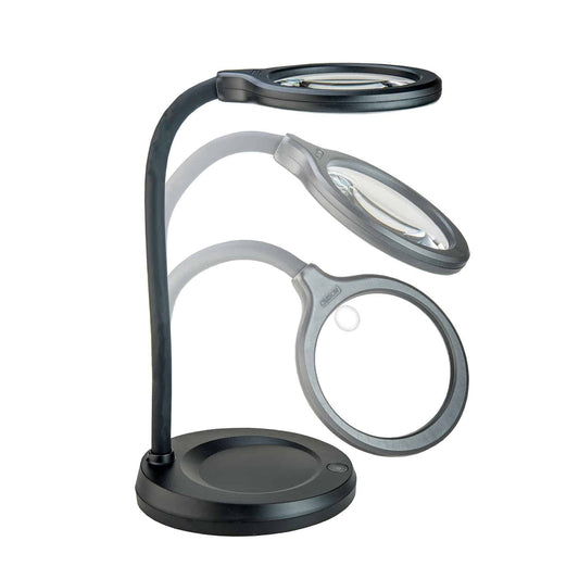 DeskBrite™ 300 Kombination - Tischlampe mit integrierter Lupe für präzises Arbeiten - Med-Praxisbedarf