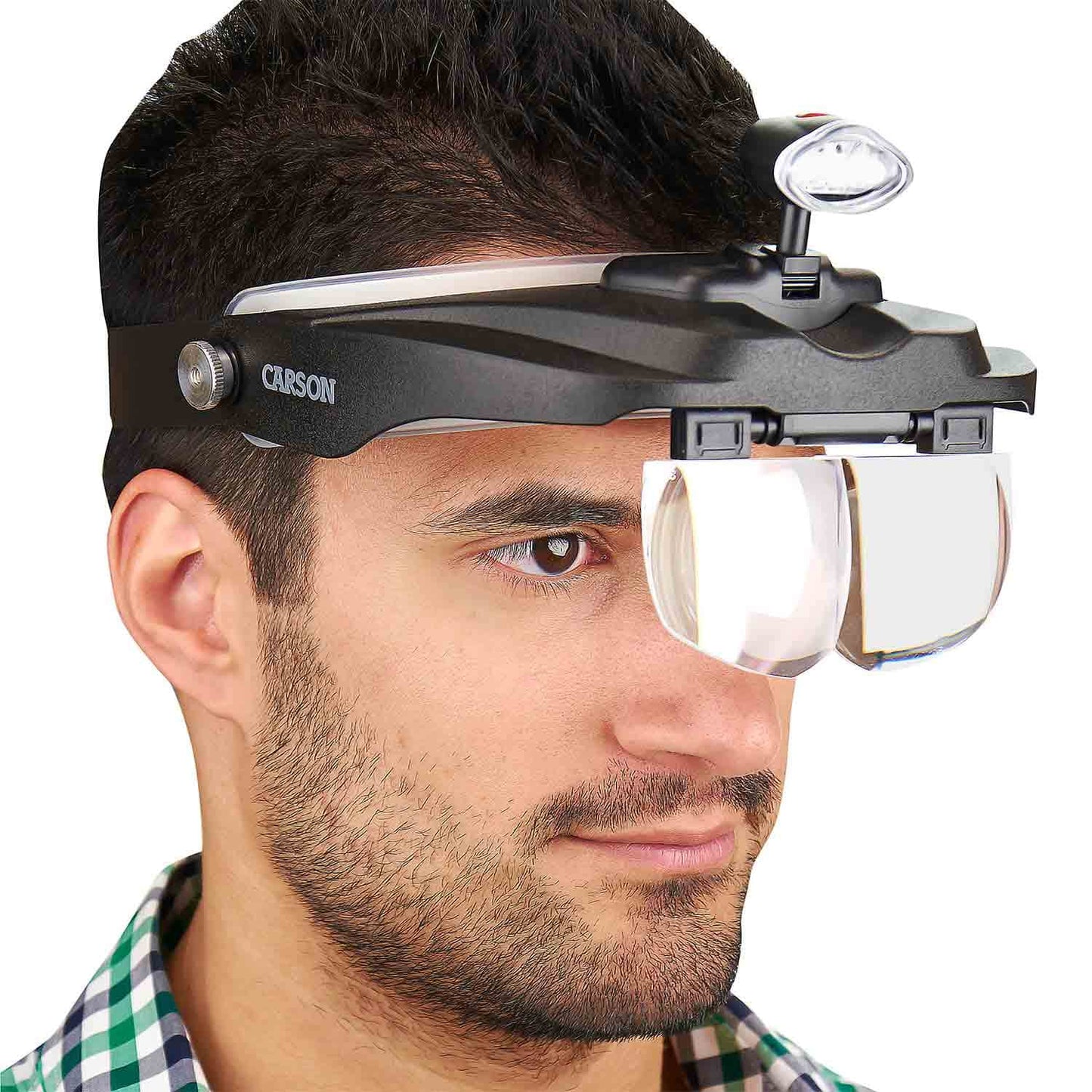 MagniVisor Deluxe Lupenbrille am Kopfband - verstellbar, mit LED-Beleuchtung - Med-Praxisbedarf