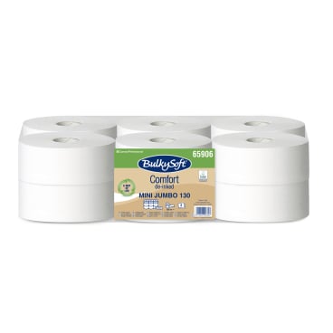 BulkySoft Mini Jumbo Toilettenpapier 2-lagig weiß - für Essentia® Spender in Praxen - Med-Praxisbedarf