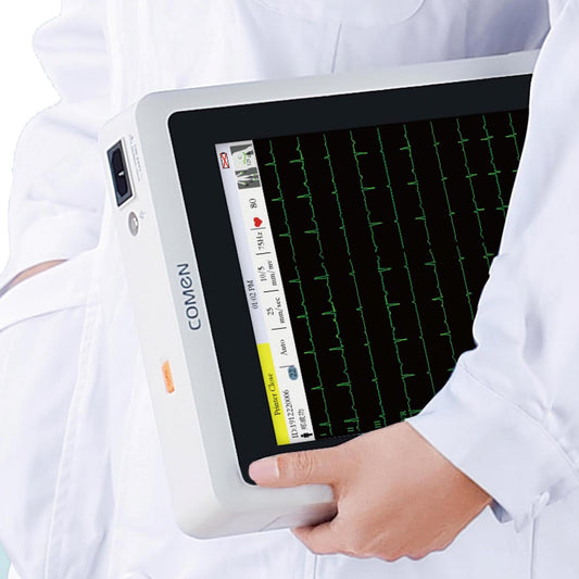 COMEN 12-Kanal-EKG H12 - mobiles EKG-Gerät mit 10,4 Zoll Touchscreen - Med-Praxisbedarf