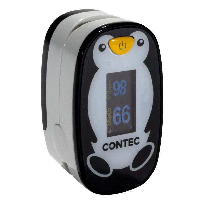 Contec Kinder Fingerpulsoximeter - Sauerstoffsättigung messen bei Kindern, kompakt 60x34x33 mm - Med-Praxisbedarf