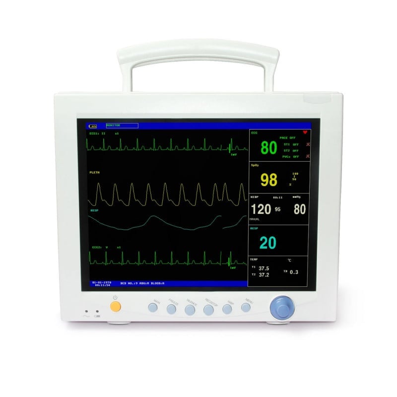 Contec Patientenmonitor CMS mit Zubehör - komplettes Set für die Patientenüberwachung - Med-Praxisbedarf