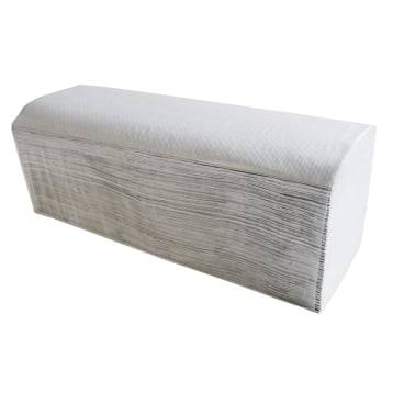 CWS Recycling Faltpapier - 1-lagiges, naturweißes Handtuchpapier für Kliniken und Praxen - Med-Praxisbedarf