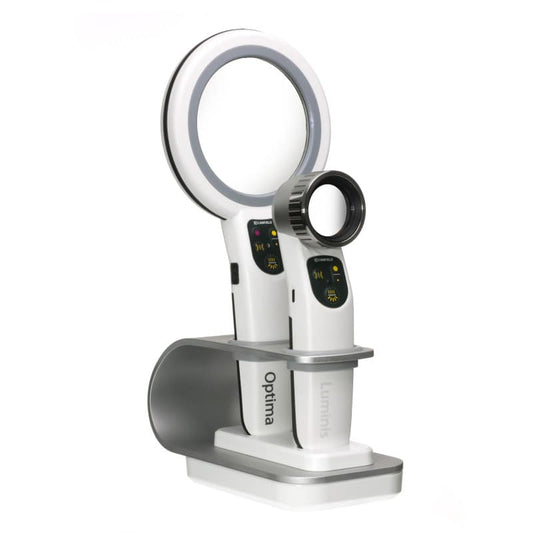 Optima Luminis 2 Bundle mit Dermatoskop und Lupe - für Hautdiagnostik, LED-Beleuchtung - Med-Praxisbedarf