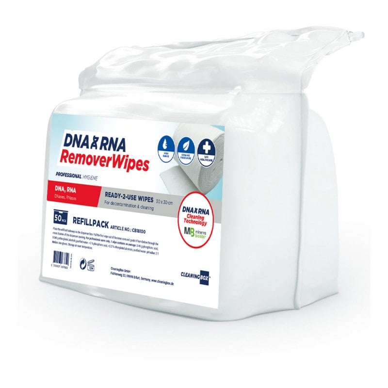 DNA & RNA RemoverWipes Nachfüllpack - vorgetränkte Biofaser-Tücher für Spenderbox - Med-Praxisbedarf