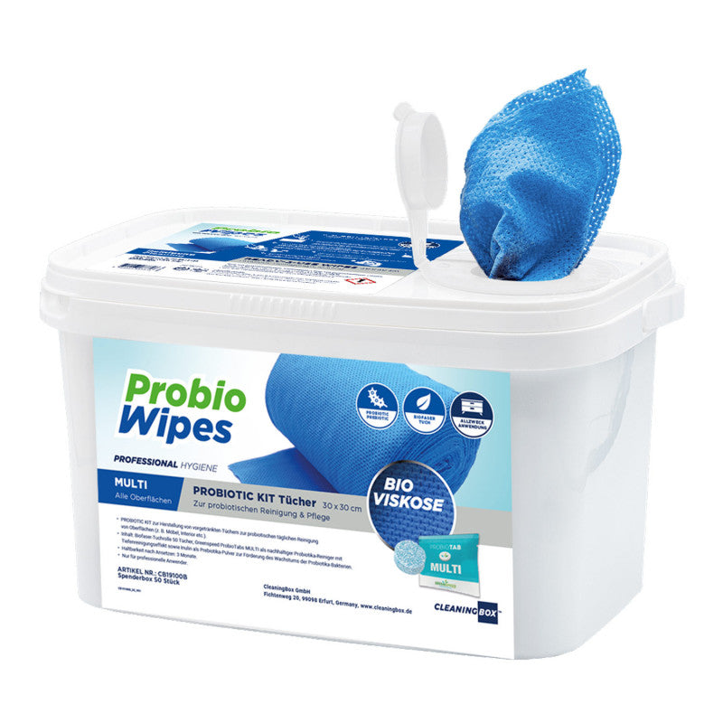ProbioWipes Spenderbox CleaningBox - probiotische Technologie für Oberflächen - Med-Praxisbedarf