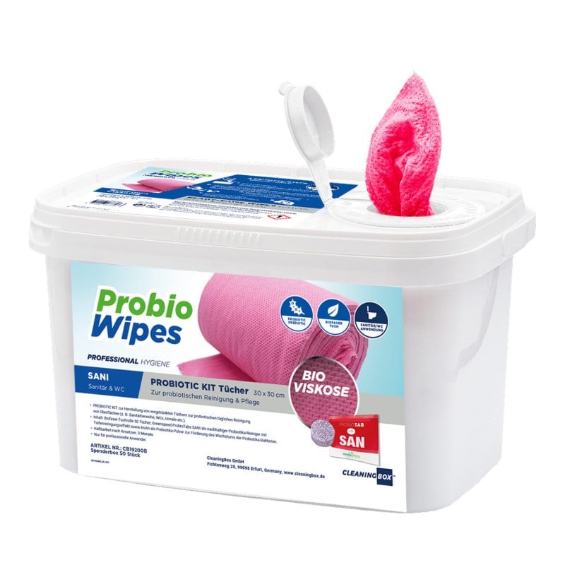 Spenderbox mit ProbioWipes - für wasserfeste und empfindliche Oberflächen - Med-Praxisbedarf