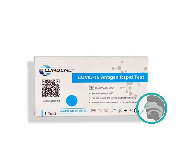 Clungene Covid-19 Antigen Schnelltest für Laien - einzeln verpackter Selbsttest, Nasenabstrich - Med-Praxisbedarf