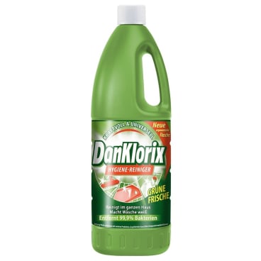 DanKlorix Hygienereiniger Sprühflasche in Gebrauch - für die Reinigung und Desinfektion von Oberflächen - Med-Praxisbedarf