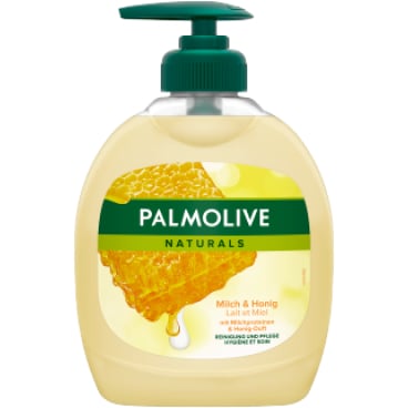 Palmolive Milch & Honig Flüssigseife - sanfte, seifenfreie Handwaschlotion für sensible Haut - Med-Praxisbedarf