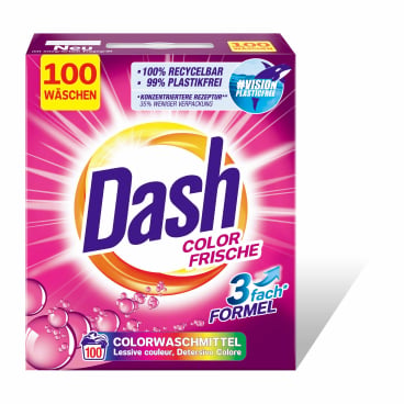 Dash Colorwaschmittel Color Frische - 100 WL Pulverwaschmittel für farbige Textilien in Kliniken - Med-Praxisbedarf